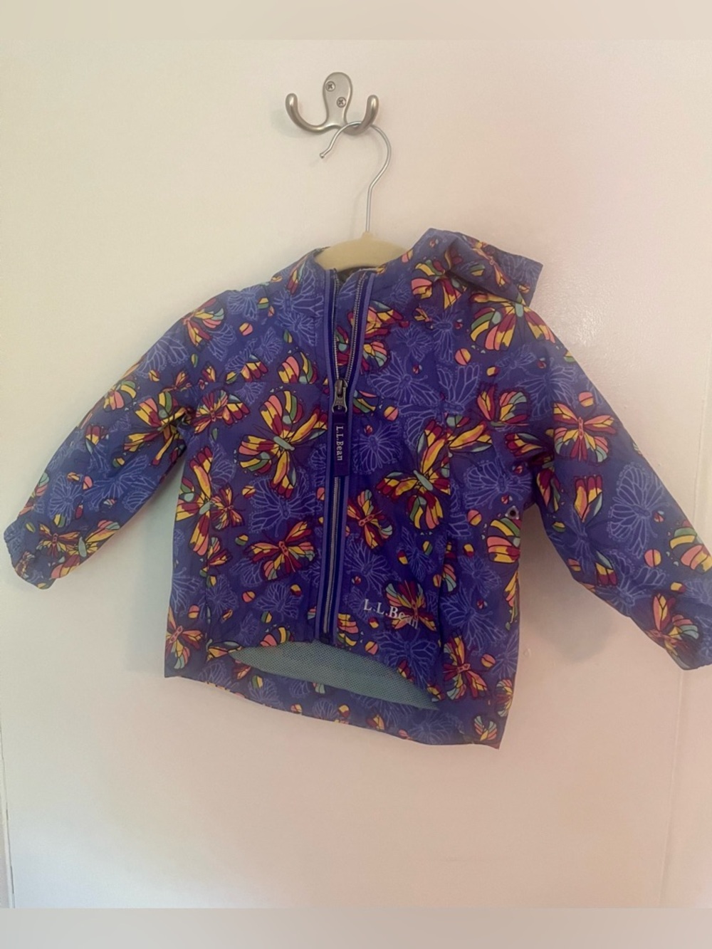 LL Bean Toddler Discovery Raincoat 12m Butterfly